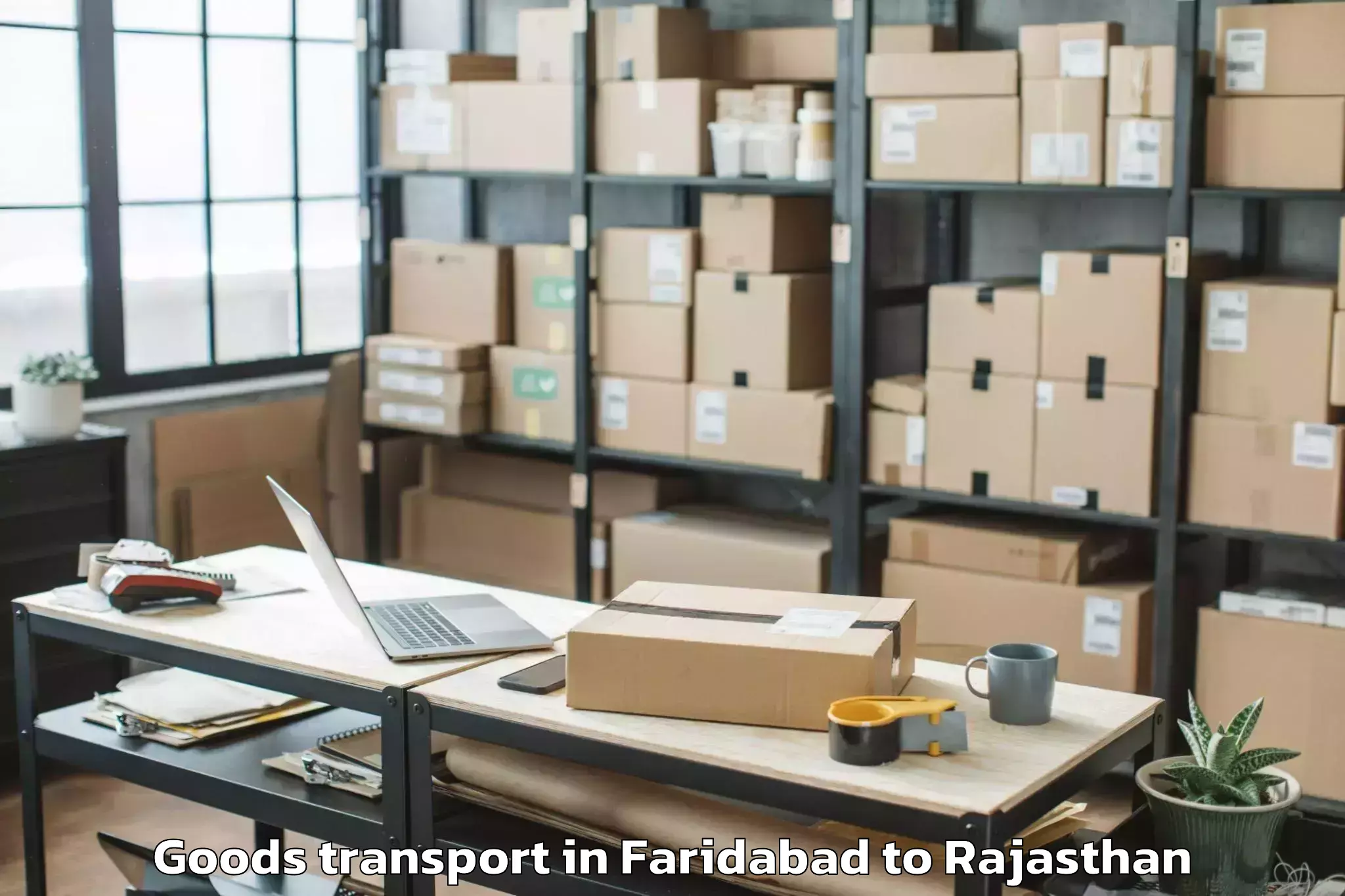 Faridabad to Sir Padampat Singhania Univers Goods Transport Booking